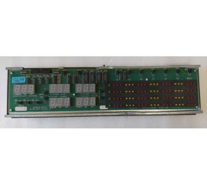 MERIT SCORPION DX Arcade Machine Game PCB Printed Circuit OVERHEAD DISPLAY Board #5619