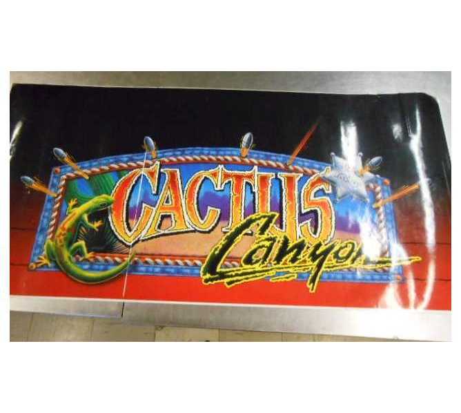 MIDWAY CACTUS CANYON Pinball Machine Cabinet Decal - New w DEFECT (2562) 