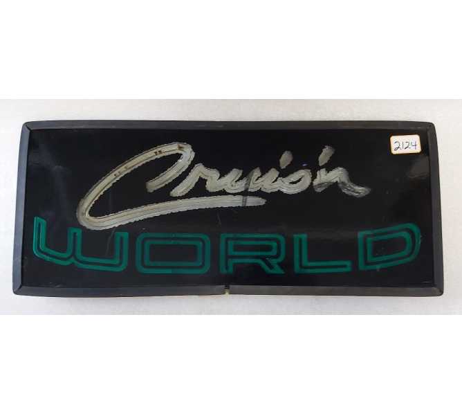 MIDWAY CRUIS'N WORLD Arcade Game NEON MARQUEE SIGN (2124)