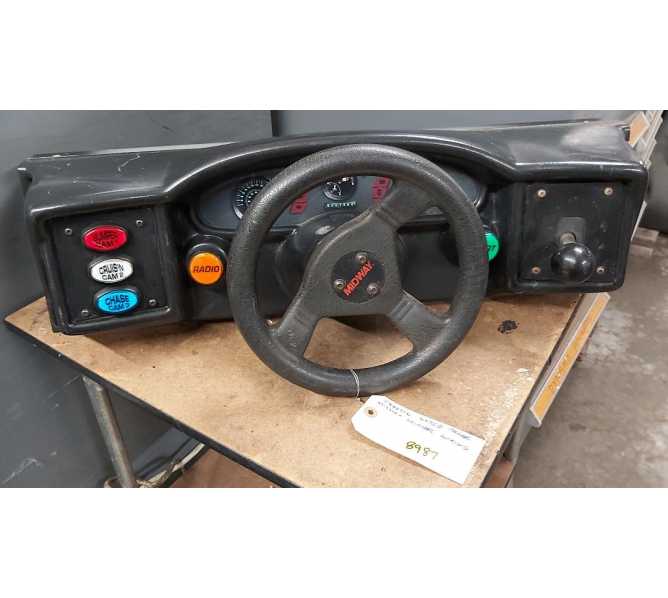 MIDWAY CRUIS'N WORLD Arcade Game STEERING CONTROL PANEL ASSEMBLY #8987