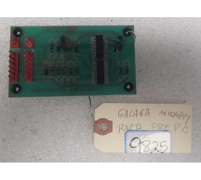 MIDWAY GALAGA Arcade Game RAPID FIRE Board #A080-91410-A000 (9825) 
