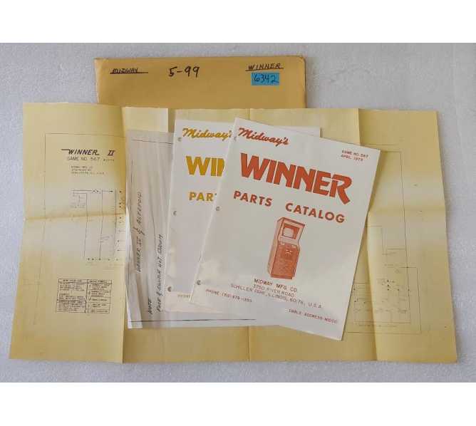 MIDWAY WINNER Arcade Game Parts Catalog, Schematics & Misc. #6342  