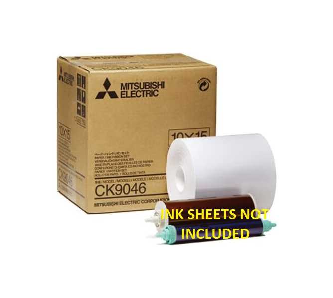 MITSUBISHI Electric 6" Wide Paper Roll for 600 Photos, Size: 10x15 (4x6") Model CK9046 (7062) 