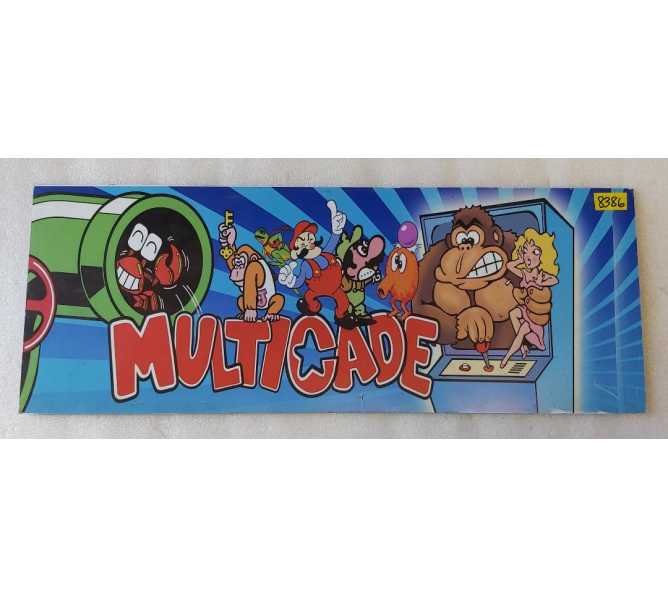 MULTICADE Arcade Game Overhead Header GLASS #8386 