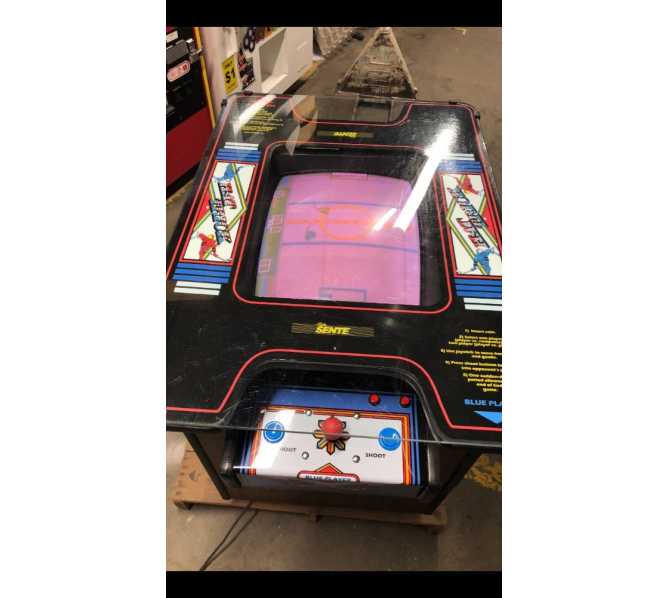 Midway Hat Trick Video Hockey Cocktail Table Arcade Game for sale