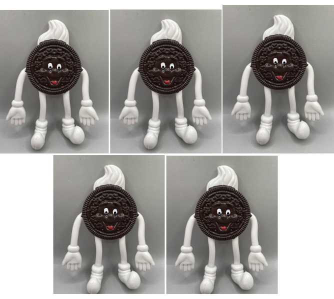 NABISCO OREO Cookie Man Character 4.5 in Flexible PVC Bendable Advertising Promo Item 