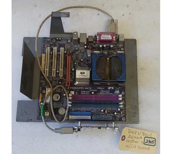 NAMCO ROCKIN' BOWL-O-RAMA Arcade Game MOTHERBOARD & IO Board (2305) 