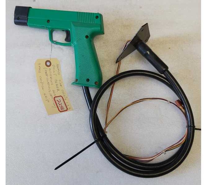 NAMCO TIME CRISIS 1, II, 3 / POINT BLANK 1 & 2 Arcade Game HAPP VERSION GUN w CABLE (2258) 