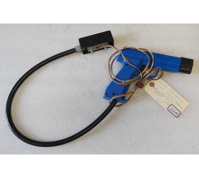 NAMCO TIME CRISIS 1, II, 3 / POINT BLANK 1 & 2 Arcade Game HAPP VERSION GUN w CABLE (2259)