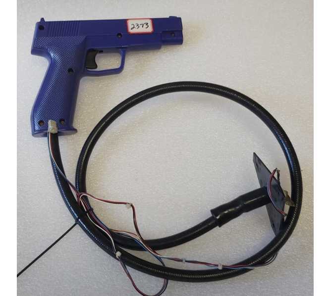 NAMCO TIME CRISIS 1, II, 3 / POINT BLANK 1 & 2 Arcade Game HAPP VERSION GUN w CABLE (2373)