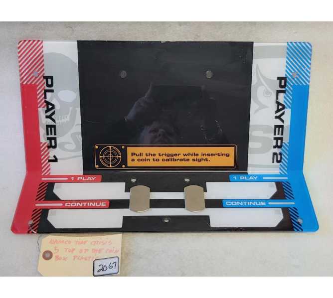 NAMCO TIME CRISIS 5 Arcade Game COIN BOX MARQUEE Plastic (2067) 