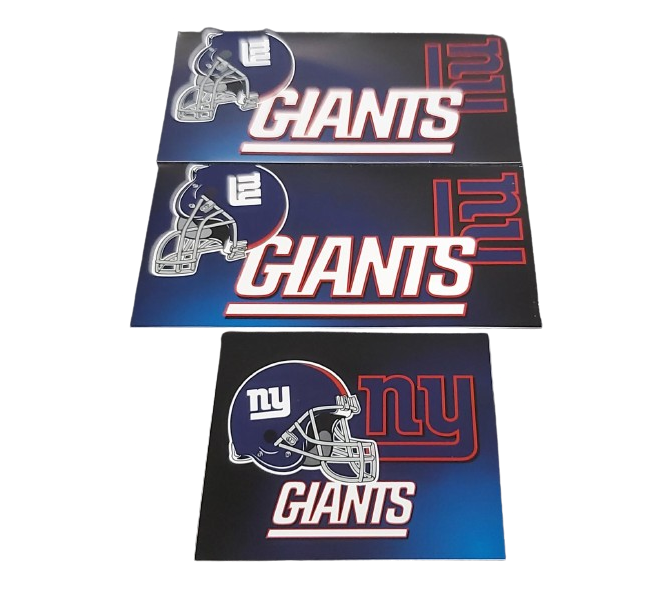 NEW YORK GIANTS SKYBOX Personal Beverage Vending Machine 3 PC GRAPHIC Set #8309 