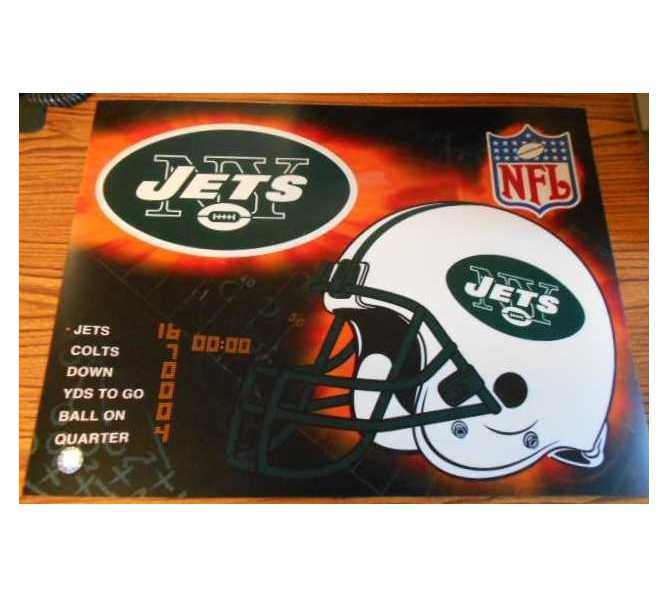 STERN NFL New York Jets Pinball Machine Translite Backbox Artwork 