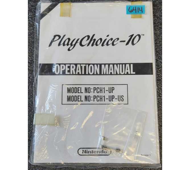 NINTENDO PLAYCHOICE 10 Arcade Machine OPERATION Manual #6414 
