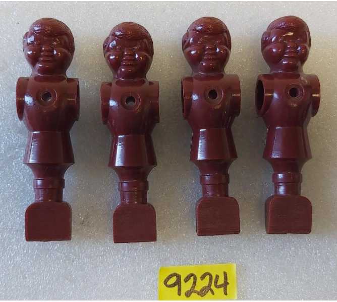 PREMIER SOCCER FOOSBALL Arcade Game MAROON REPLACEMENT MAN Lot of 4 #9224