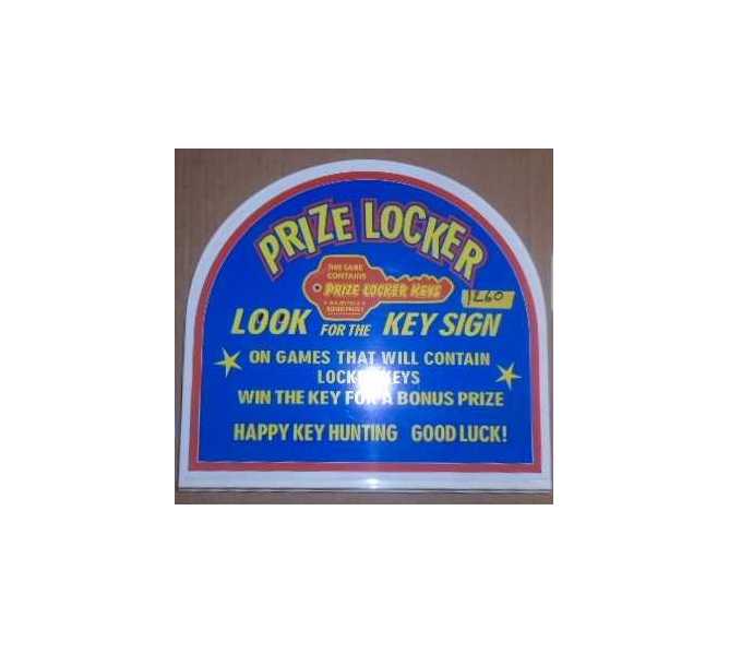 SEGA PRIZE LOCKER Redemption Game PLEXIGLASS Header (1260) 