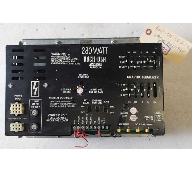 ROCK-OLA Jukebox 280W AMPLIFIER #56180-1A (2275) 