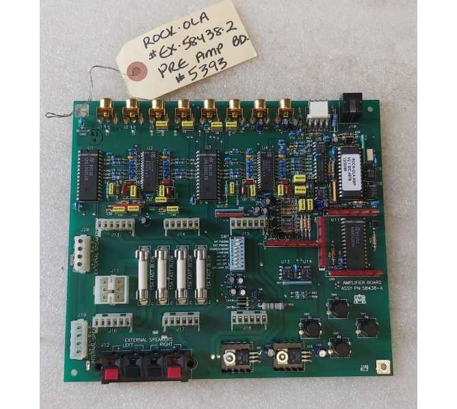 ROCK-OLA Jukebox PRE AMP Board #EX-58438-2 V2.3 (5393)  