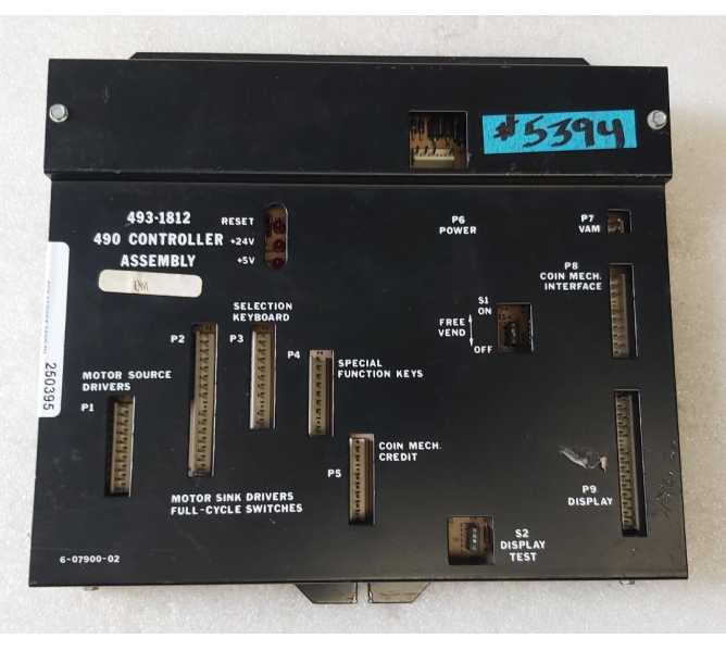 ROWE 490 Snack Vending Machine Control Board #493-1812 (5394)