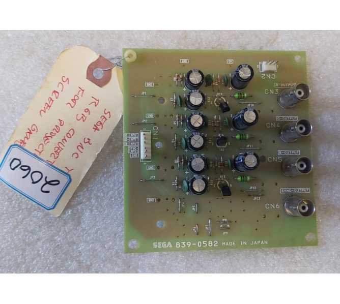 SEGA Arcade Game BNC to RGB CONVERTER Board for PROJECTION SCREEN Games #839-0583 (2060)