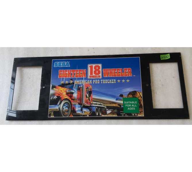 SEGA EIGHTEEN 18 WHEELER: AMERICAN PRO TRUCKER Arcade Game PLEXIGLASS Header Marquee (6532) 