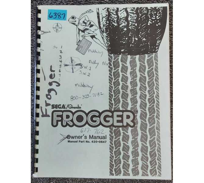 SEGA FROGGER Arcade Game Owner's Manual #6387  