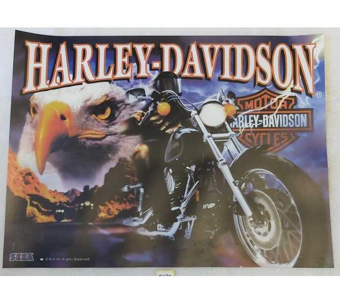 SEGA HARLEY DAVIDSON 1st Edition Pinball Machine Translite (2492) 