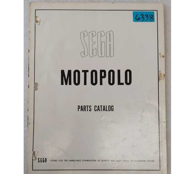 SEGA MOTOPOLO Arcade Game Parts Catalog #6338 