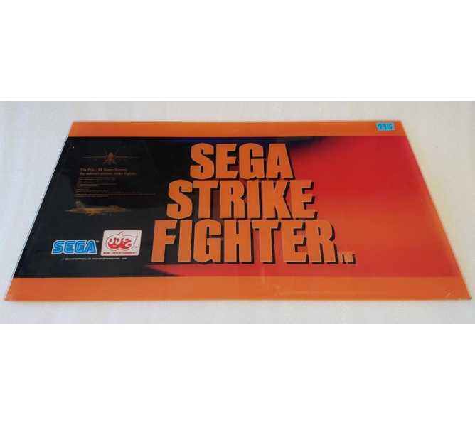 SEGA STRIKE FIGHTER Arcade Game PLEXIGLASS HEADER #7915
