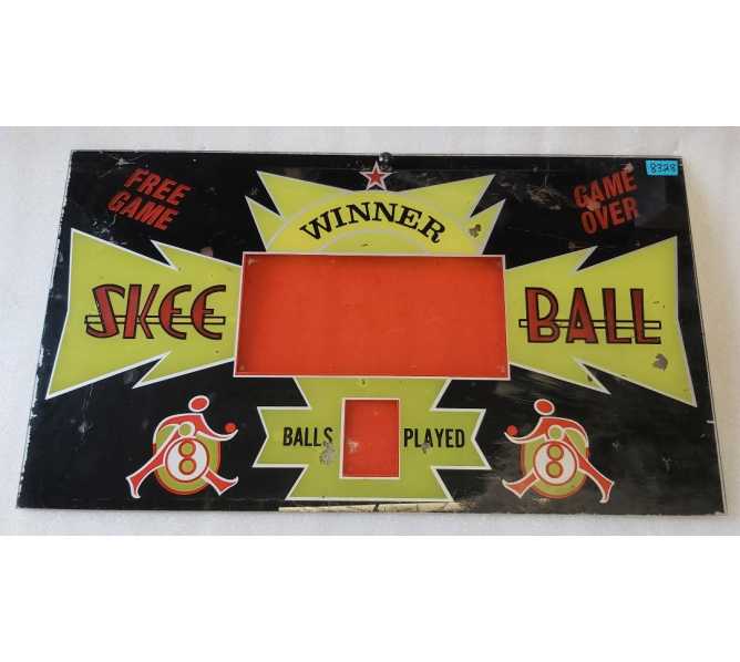 SKEE BALL Arcade Game PLEXIGLASS MARQUEE #8328 