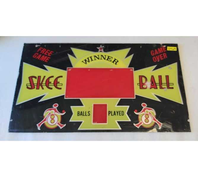 SKEE BALL Arcade Game PLEXIGLASS MARQUEE #8969