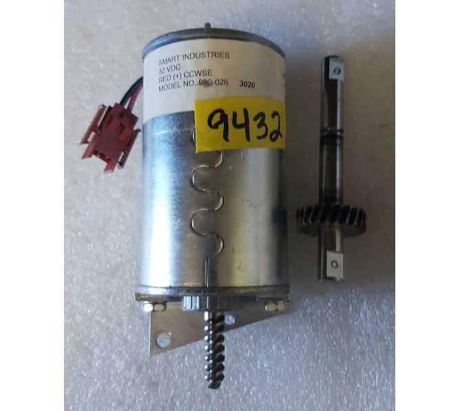 SMART INDUSTRIES CRANE 32V MOTOR & BRACKET #990-026 w GEAR (9432) 