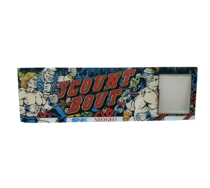 SNK 3 COUNT BOUT NEO GEO Arcade Game Overhead Marquee PLEXIGLASS Header 