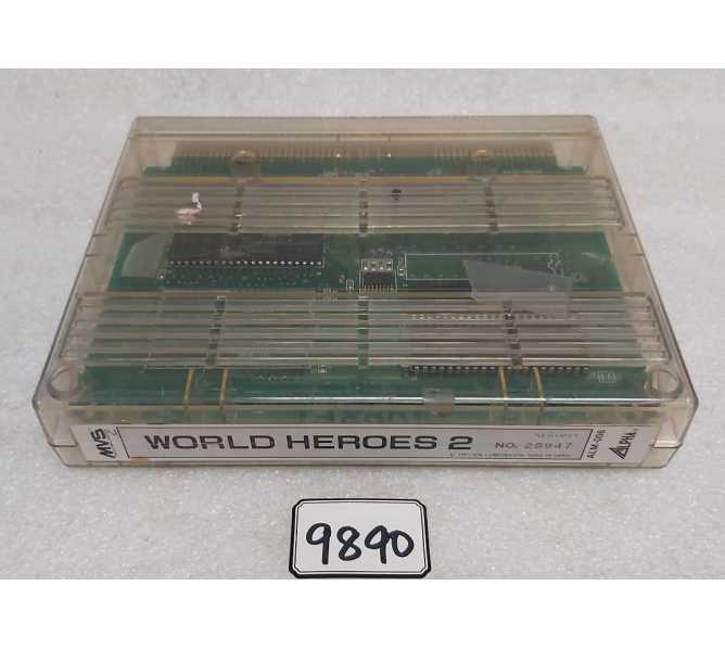 SNK NEO GEO Arcade Game WORLD HEROES 2 MVS Cartridge #9890