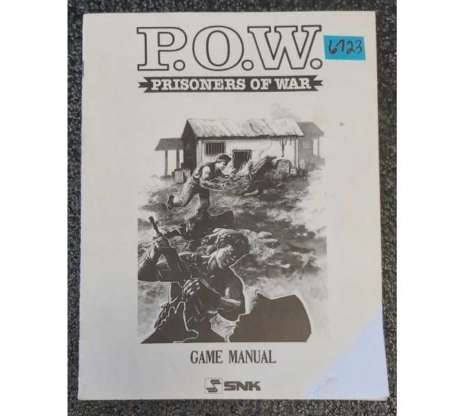 SNK P.O.W. PRISONERS OF WAR Arcade Game MANUAL #6723 