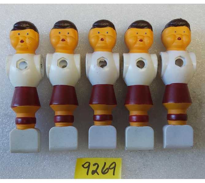 SOCCER FOOSBALL Arcade Game REPLACEMENT MAN Lot of 5 #9269 