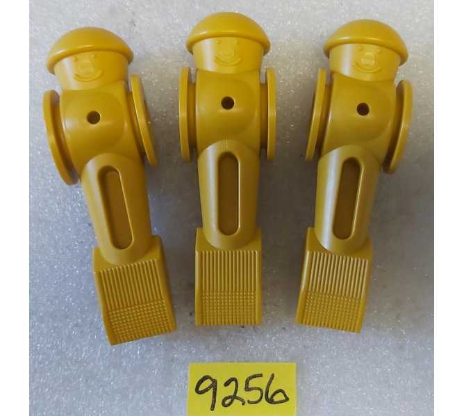 SOCCER FOOSBALL Arcade Game YELLOW REPLACEMENT MAN Lot of 3 #9256 