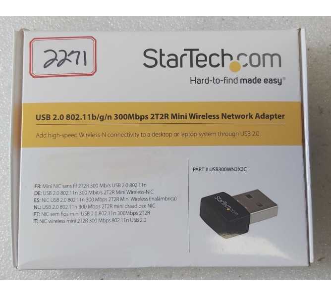 STARTECH USB 2.0 802.11 b/g/n 300 Mbps 2T2R Mini Wireless Network Adapter #USB300WN2X2C (2271)