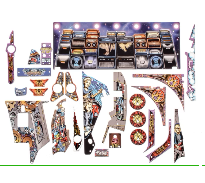 STERN AEROSMITH PRO Pinball Machine Game Complete Plastic Set - #803-5000-I5  