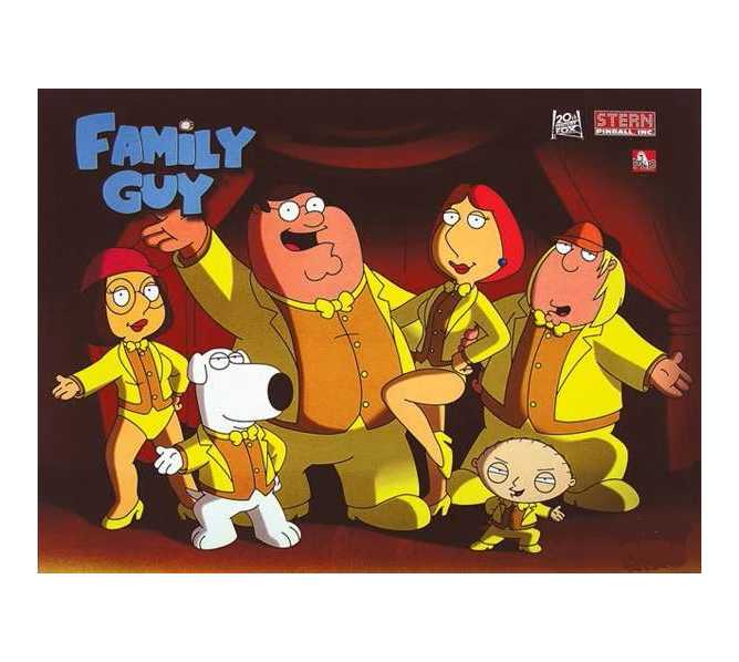 STERN Family Guy Pinball Machine Translite Backbox Artwork #830-5293-00 (65) 
