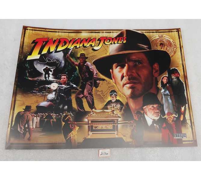 STERN INDIANA JONES Pinball Machine Flexible TRANSLITE Backbox Artwork (2136)