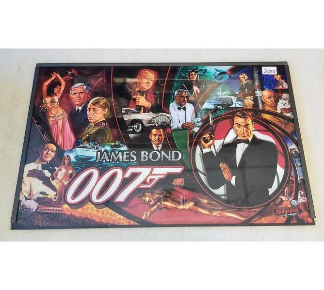 STERN JAMES BOND 007 60th ANNIVERSARY Pinball Machine AUTHENTIC ORIGINAL BACKGLASS (2070) 