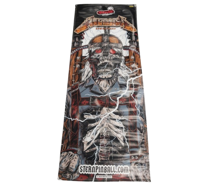 STERN METALLICA REMASTERED Original Pinball Machine COLLECTIBLE VINYL DISPLAY BANNER #9365 