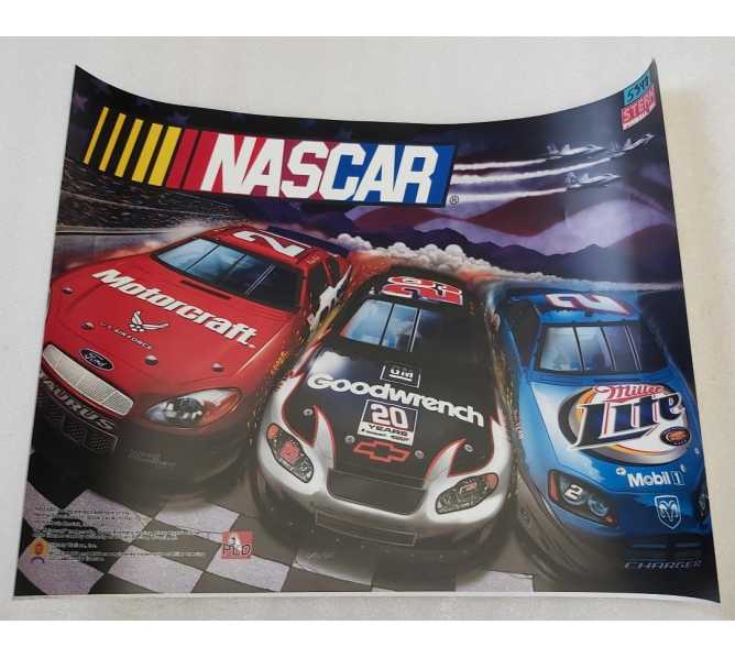 STERN NASCAR MILLER LITE Pinball Translite Backbox Art #515-7252-00-86 (5347)