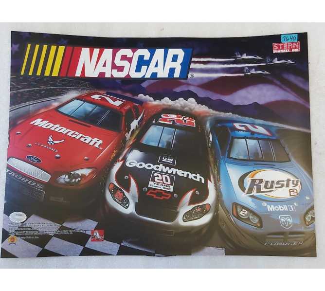 STERN NASCAR Pinball Machine Translite (7640) 