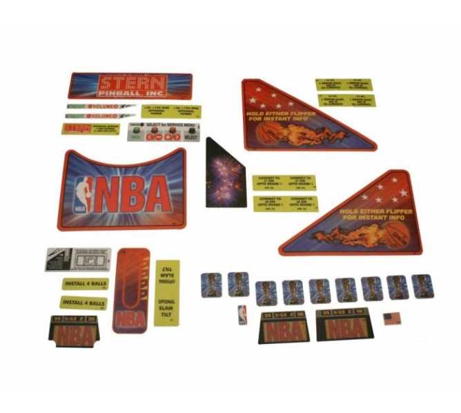 STERN NBA Pinball Machine DECAL Set #802-5000-A9 (9206)