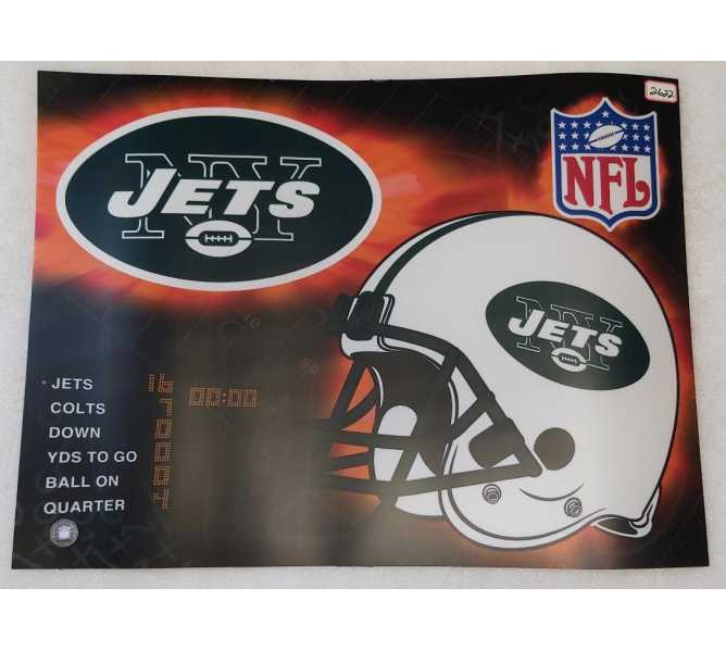 STERN NFL New York Jets Pinball Translite #830-5273-JETS (2622) 