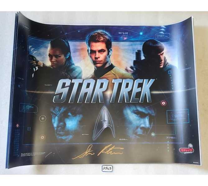 STERN STAR TREK Starfleet Pro Pinball Translite - signed by Steve Ritchie (2563)