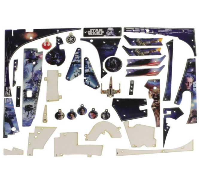STERN STAR WARS LE Pinball Machine Complete Plastic Set #803-5000-J7  