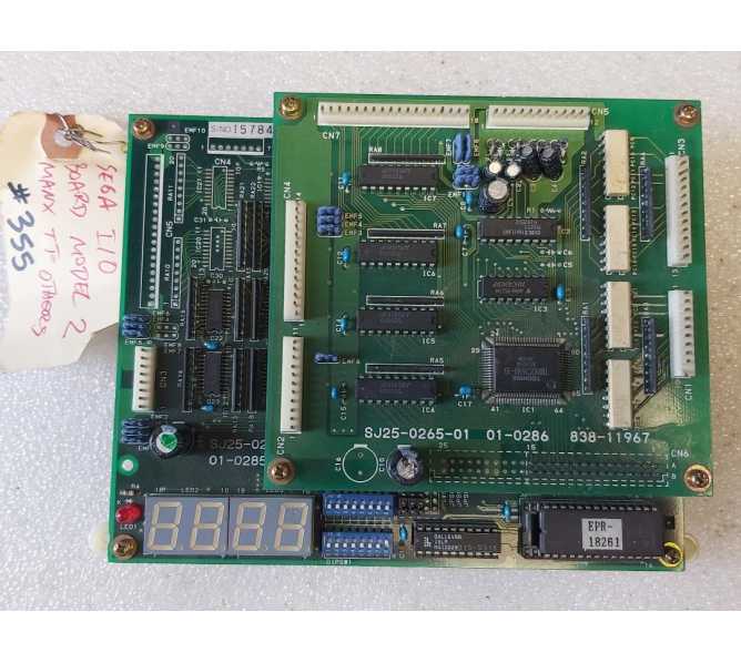 Sega Model 2 Arcade Game IO Boards #SJ25-0264-01 (355) 